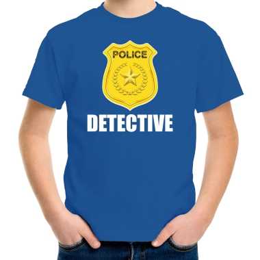 Detective police / politie embleem t kostuum blauw kinderen carnaval