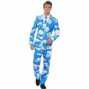 Heren maatkostuum wolken carnaval