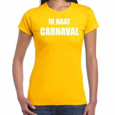 Ik haat carnaval verkleed t kostuum / kostuum geel dames