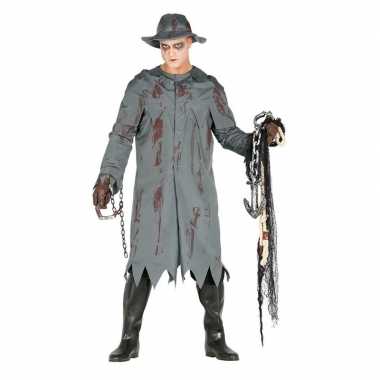 Kostuum halloween verkleed regenjas hoed heren carnaval