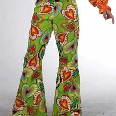Kostuum kinder broeken hippie hartjes carnaval