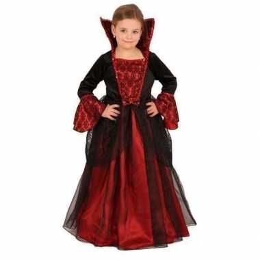 Kostuum  Vampier kinderjuk rood zwart carnaval