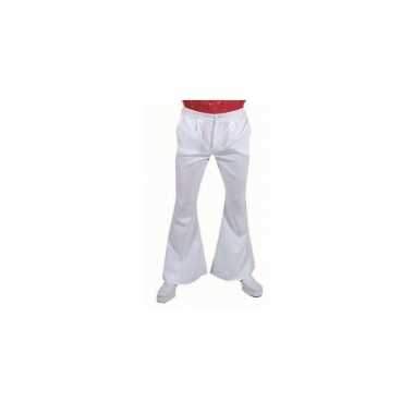 Kostuum  Witte hippie heren broek carnaval