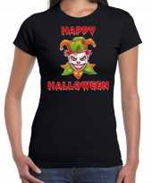 Happy halloween groene halloween joker verkleed t kostuum zwart dames carnaval