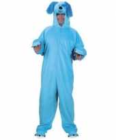 Hondenkostuum blauw carnaval
