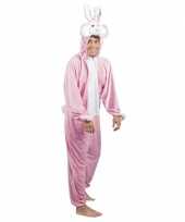 Huiskostuum konijn haas roze heren carnaval
