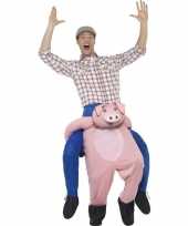 Instap dierenkostuum varken volwassenen carnaval