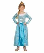 Kostuum blauwe verkleed prinsesjurk carnaval