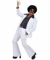 Kostuum discostijl wit carnaval