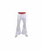 Kostuum witte hippie heren broek carnaval