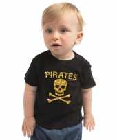 Piraten kostuum goud glitter zwart babys carnaval
