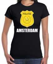 Politie embleem amsterdam carnaval verkleed t kostuum zwart dames