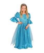 Prinsessenkostuum jurk blauw meisjes carnaval