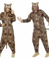 Pyamakostuum luipaard dames heren carnaval
