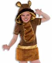 Zachte pluche leeuw kostuum meisjes carnaval