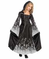 Zwarte gothickostuum jurk meiden carnaval
